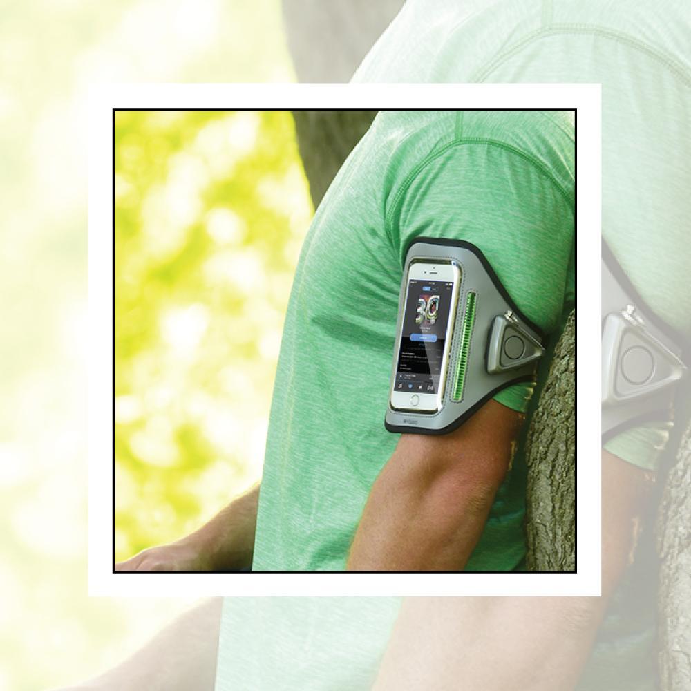 MYGUARD SPORT LED Armband & Safety Alarm w/Phone Holder