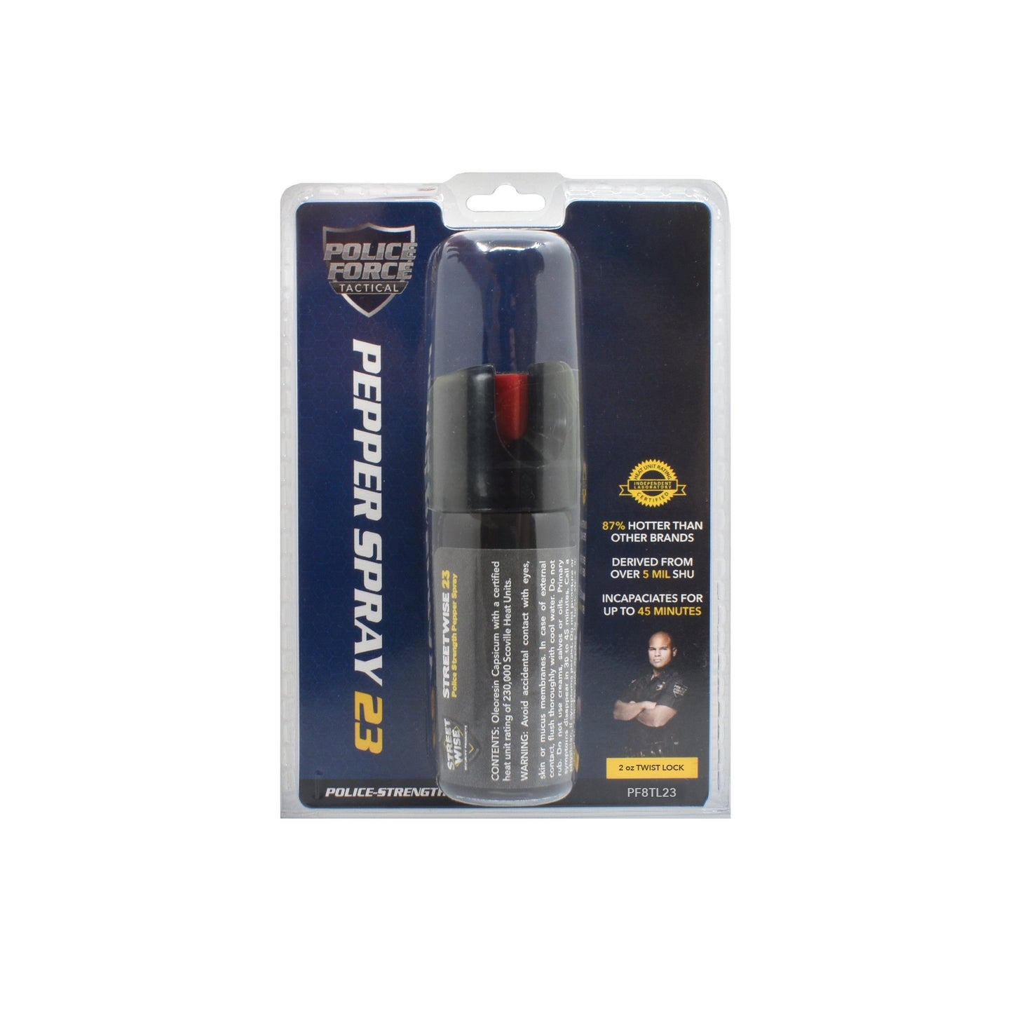 Police Force 23 Pepper Spray 2 oz Twist Lock