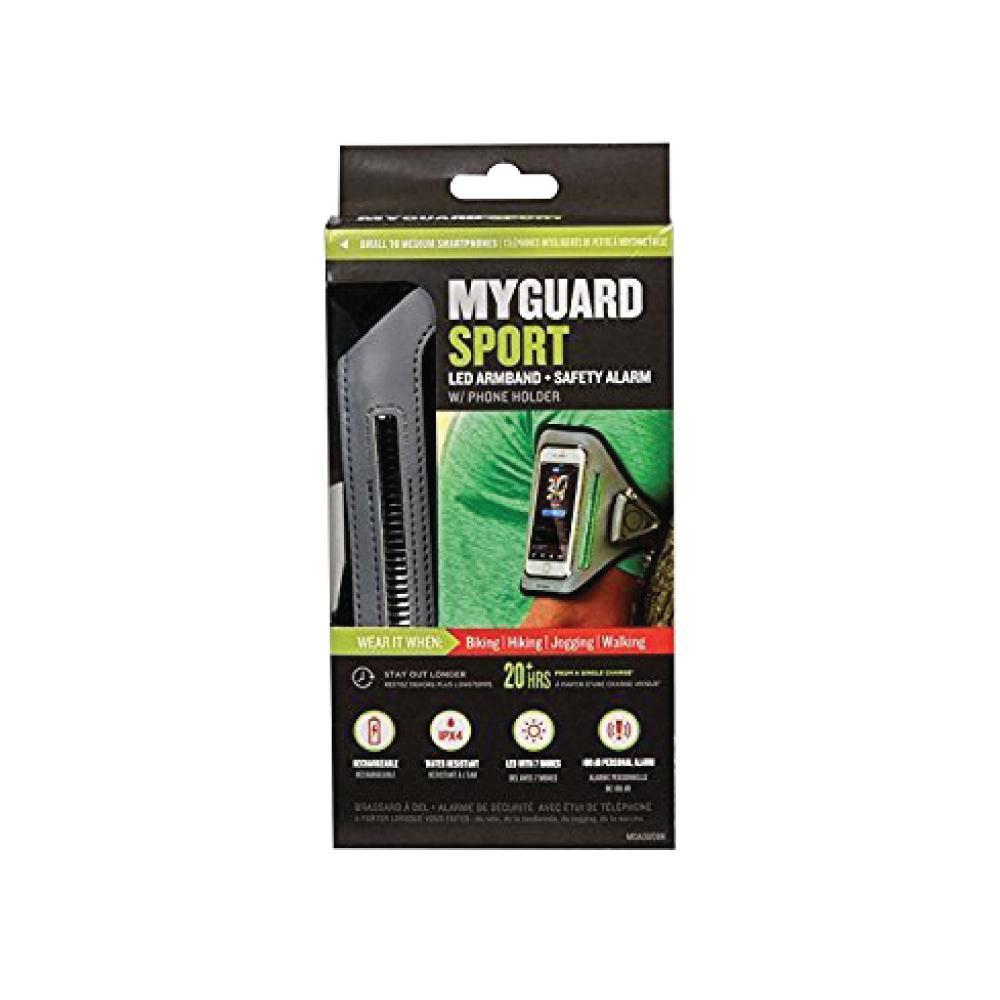 MYGUARD SPORT LED Armband & Safety Alarm w/Phone Holder